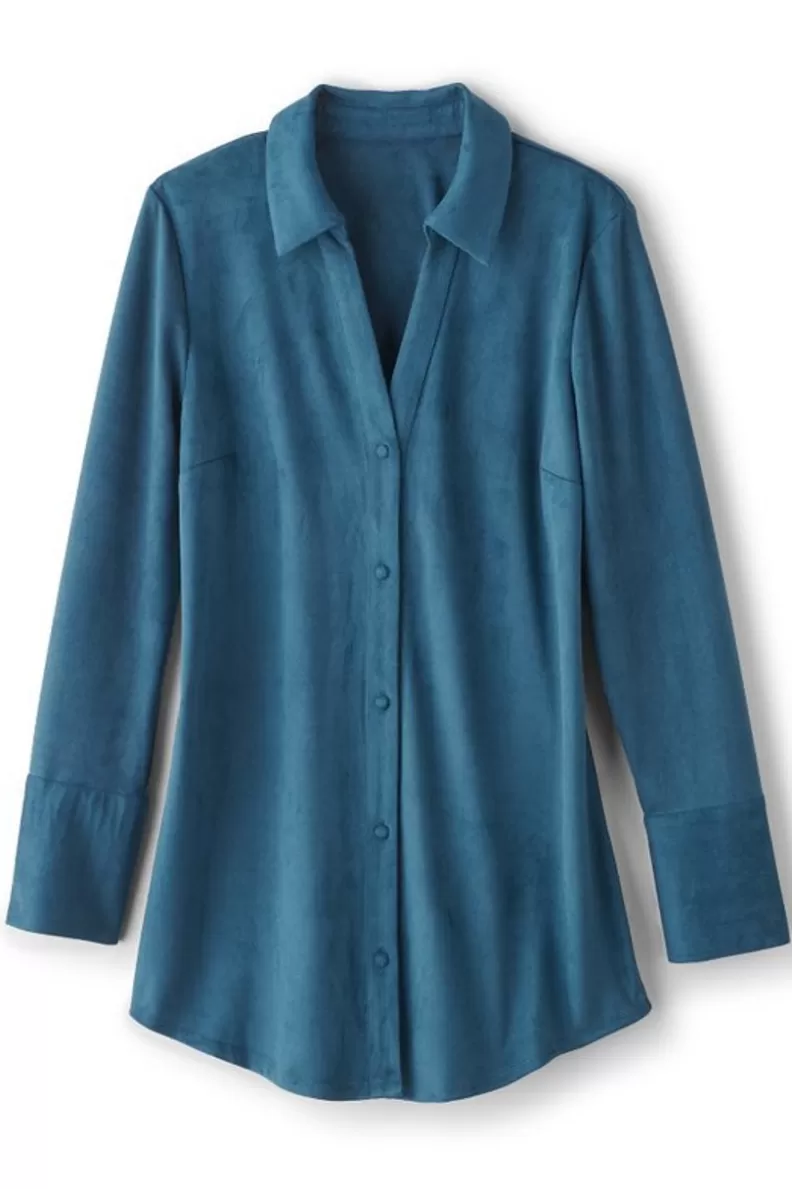 Soft Surroundings Vida Faux Suede Tunic New