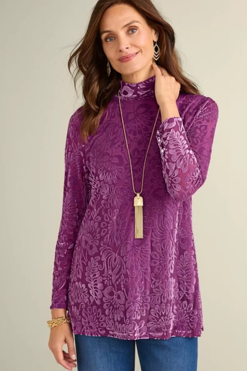 Soft Surroundings Walden Velvet Turtleneck Flash Sale