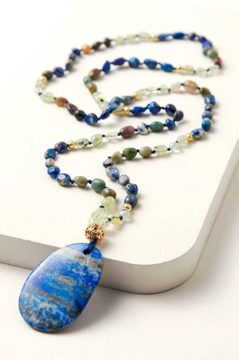 Soft Surroundings Yarra Pendant Necklace Lapis Cheap